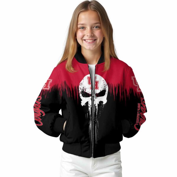 houston cougars punisher skull red black white jacket top rated jacketwow