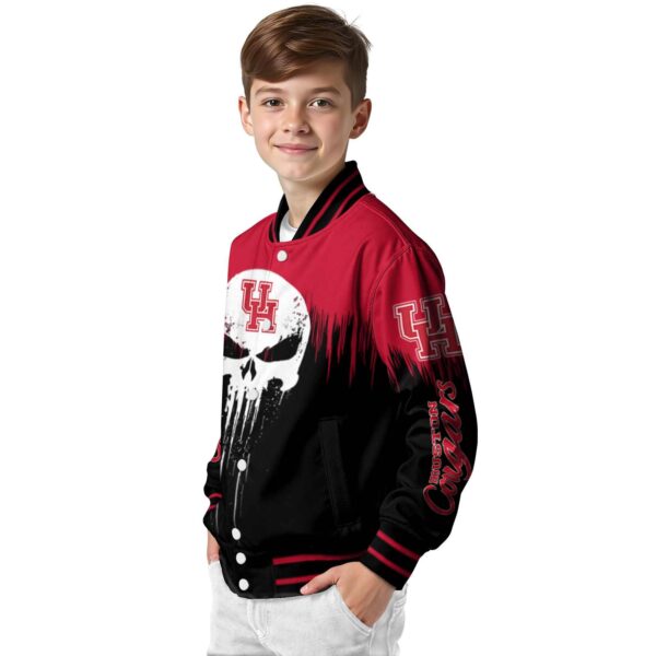 houston cougars punisher skull red black white jacket trendy jacketwow