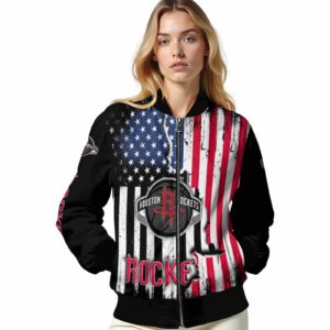 houston rockets patriotic theme black jacket latest model jacketwow