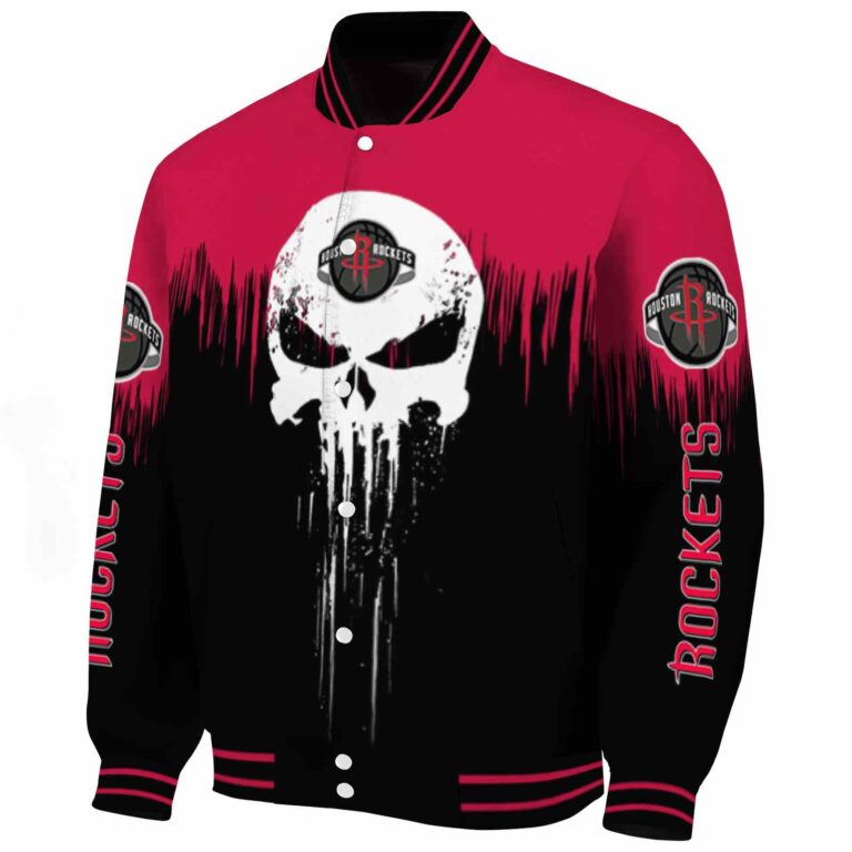 houston rockets punisher skull red black white jacket best selling jacketwow