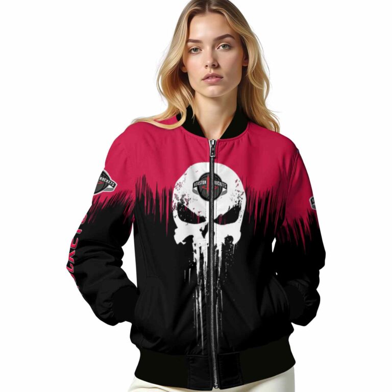 houston rockets punisher skull red black white jacket latest model jacketwow