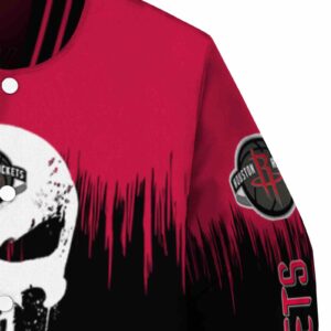 houston rockets punisher skull red black white jacket premium grade jacketwow