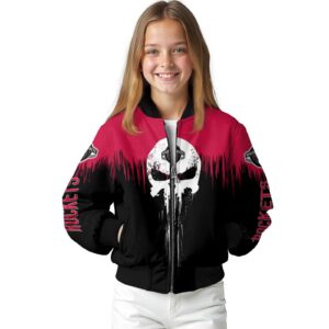 houston rockets punisher skull red black white jacket top rated jacketwow