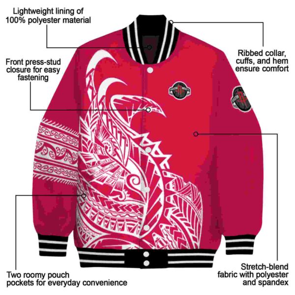 houston rockets tribal art red white black jacket new arrival jacketwow