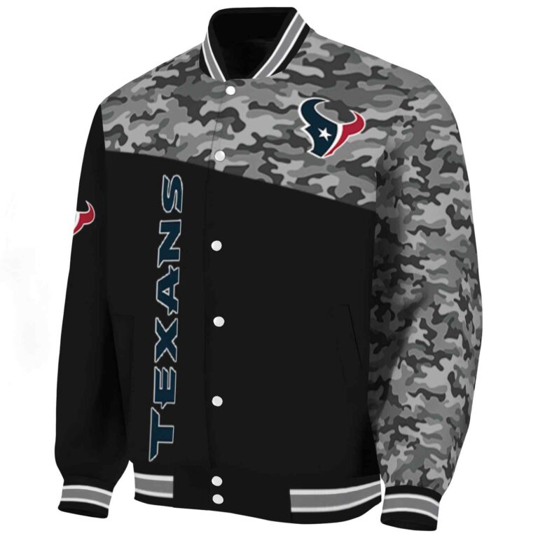 houston texans camo patchwork black jacket best selling jacketwow