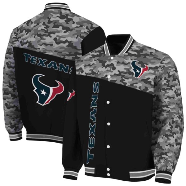 houston texans camo patchwork black jacket fashion forward jacketwow