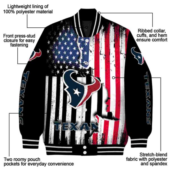 houston texans patriotic theme black jacket new arrival jacketwow