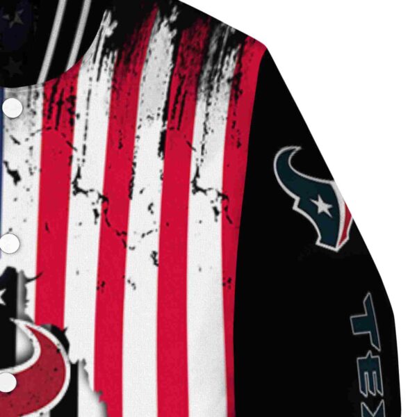 houston texans patriotic theme black jacket premium grade jacketwow