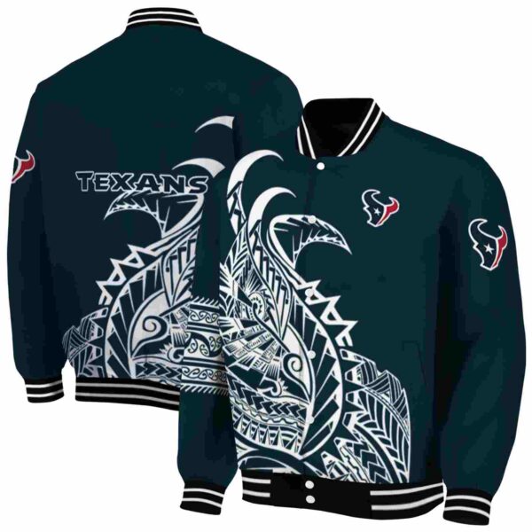 houston texans tribal art blue white black jacket fashion forward jacketwow