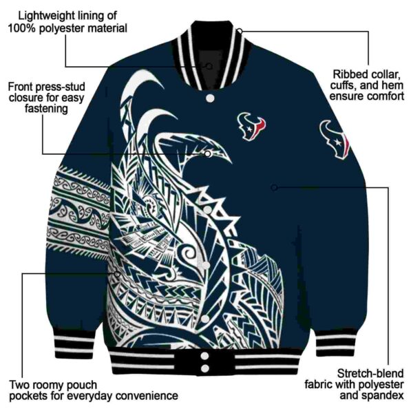 houston texans tribal art blue white black jacket new arrival jacketwow