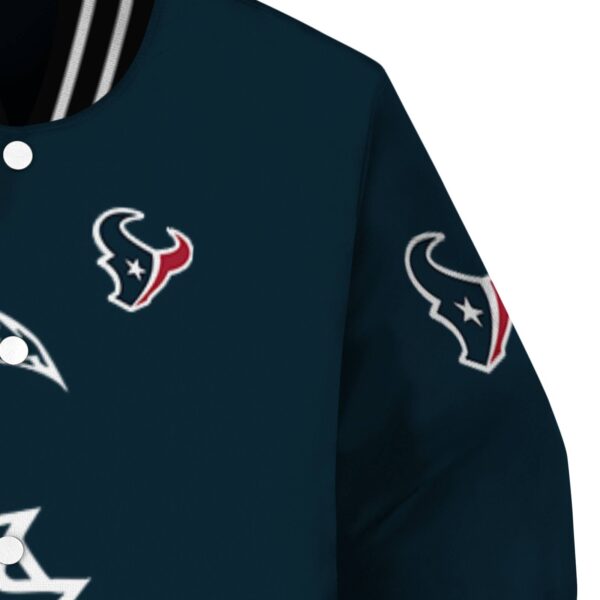 houston texans tribal art blue white black jacket premium grade jacketwow