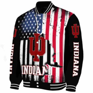 indiana hoosiers patriotic theme black jacket best selling jacketwow