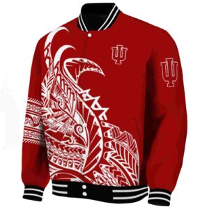 indiana hoosiers tribal art red white black jacket best selling jacketwow