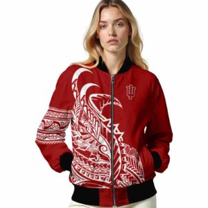 indiana hoosiers tribal art red white black jacket latest model jacketwow