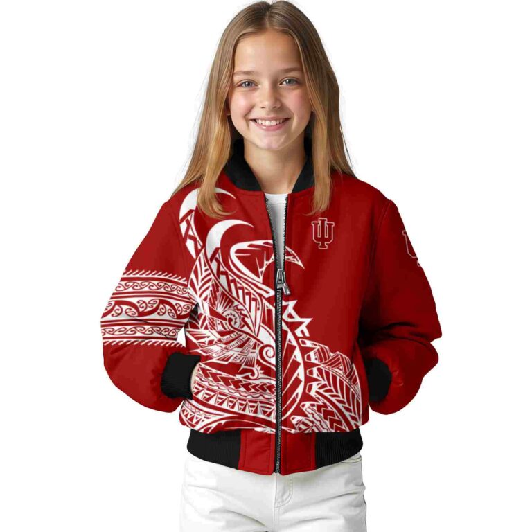 indiana hoosiers tribal art red white black jacket top rated jacketwow