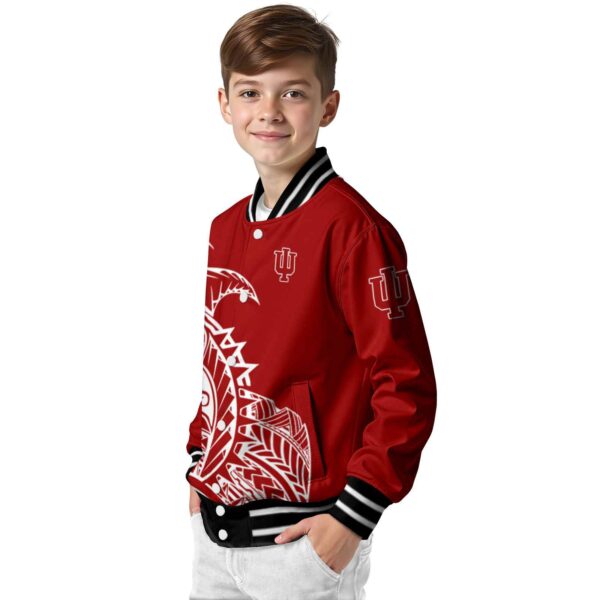 indiana hoosiers tribal art red white black jacket trendy jacketwow