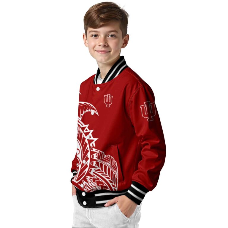 indiana hoosiers tribal art red white black jacket trendy jacketwow