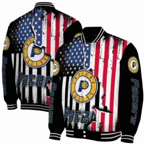 indiana pacers patriotic theme black jacket fashion forward jacketwow