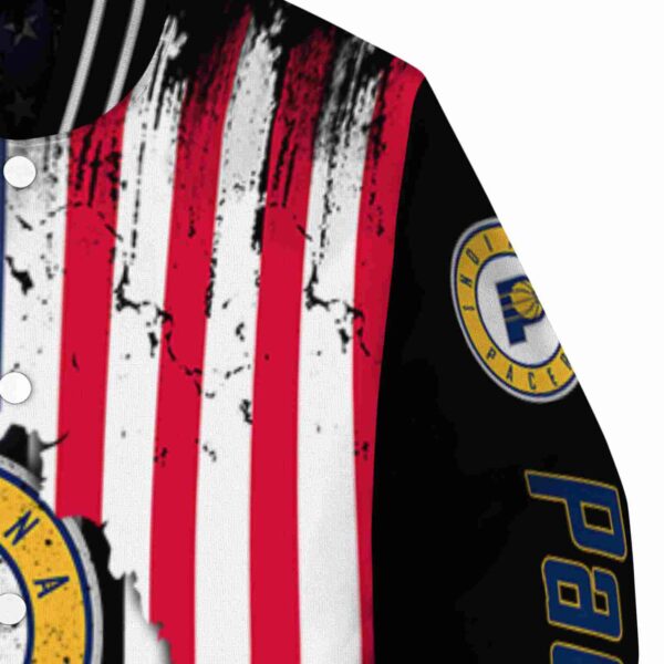 indiana pacers patriotic theme black jacket premium grade jacketwow