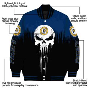 indiana pacers punisher skull blue black white jacket new arrival jacketwow