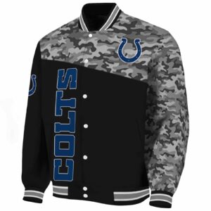 indianapolis colts camo patchwork black jacket best selling jacketwow