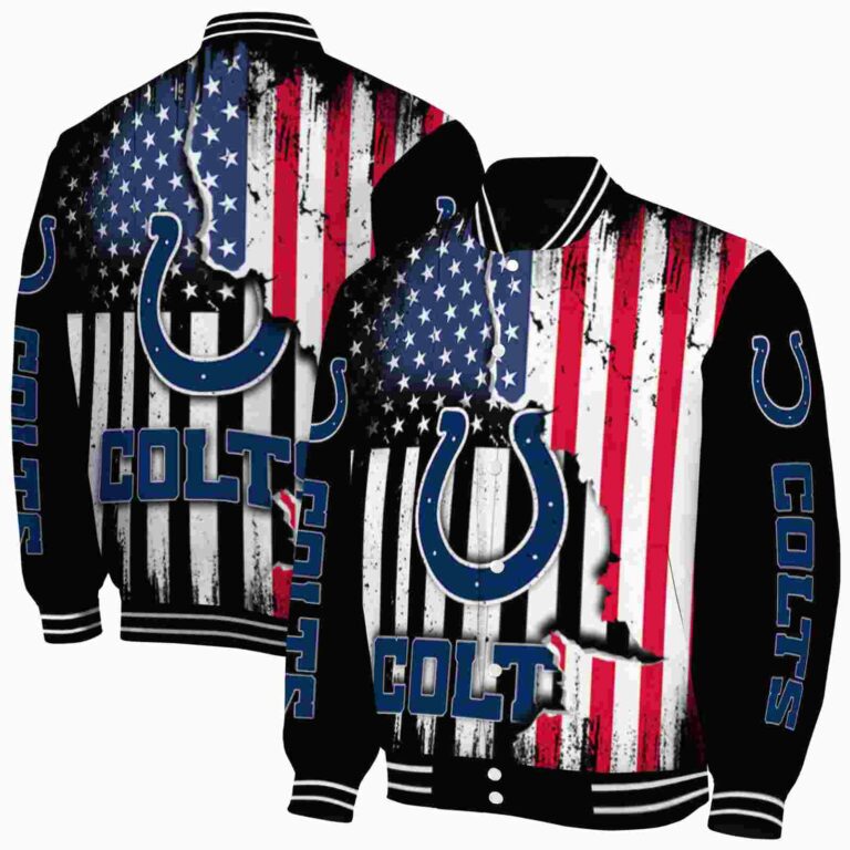 indianapolis colts patriotic theme black jacket fashion forward jacketwow