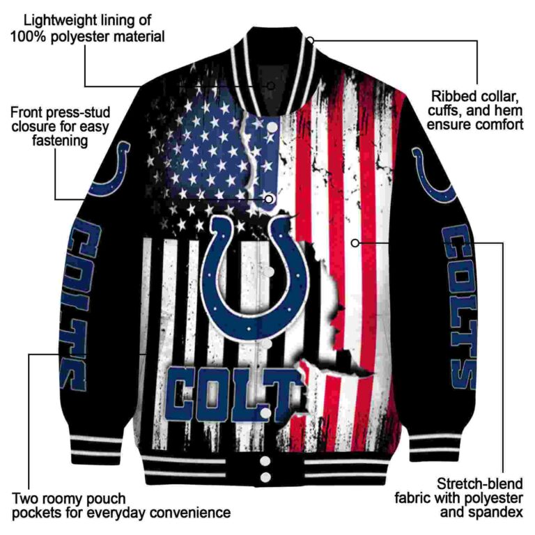 indianapolis colts patriotic theme black jacket new arrival jacketwow