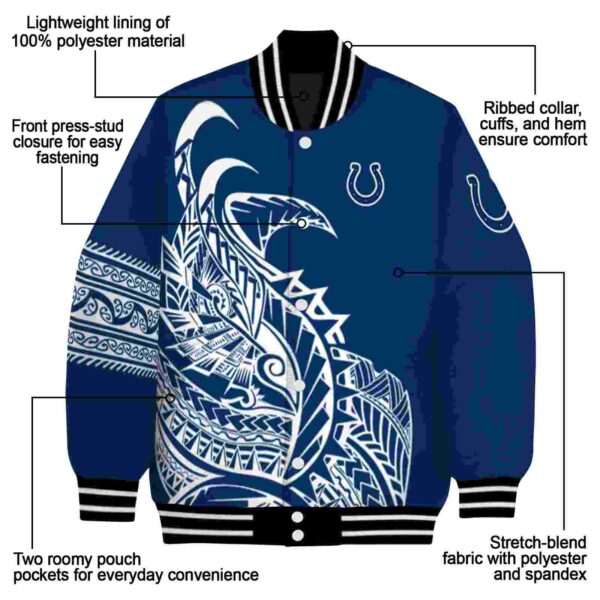 indianapolis colts tribal art blue white black jacket new arrival jacketwow