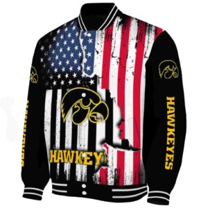 iowa hawkeyes patriotic theme black jacket best selling jacketwow