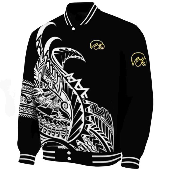 iowa hawkeyes tribal art black white black jacket best selling jacketwow