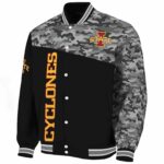 iowa state cyclones camo patchwork black jacket best selling jacketwow