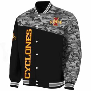 iowa state cyclones camo patchwork black jacket best selling jacketwow