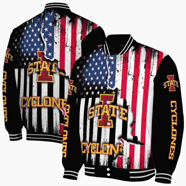 iowa state cyclones patriotic theme black jacket fashion forward jacketwow