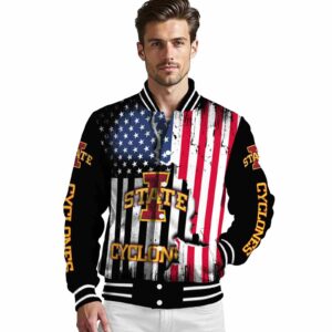 iowa state cyclones patriotic theme black jacket high quality jacketwow