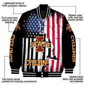 iowa state cyclones patriotic theme black jacket new arrival jacketwow