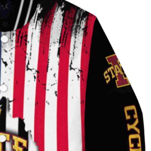 iowa state cyclones patriotic theme black jacket premium grade jacketwow