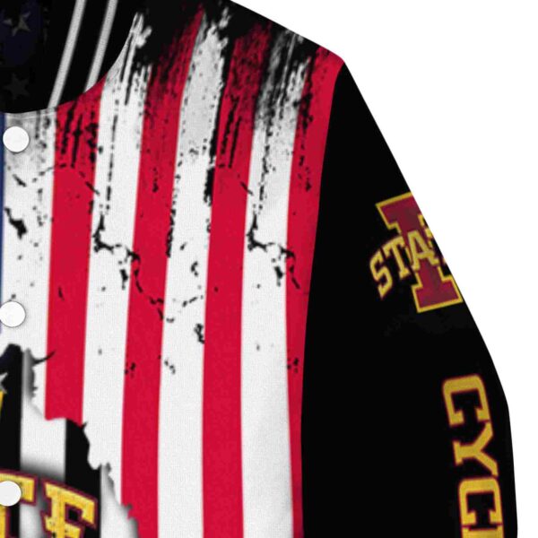 iowa state cyclones patriotic theme black jacket premium grade jacketwow