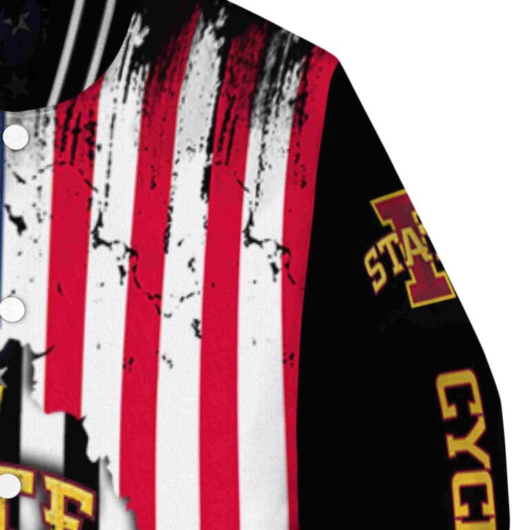 iowa state cyclones patriotic theme black jacket premium grade jacketwow