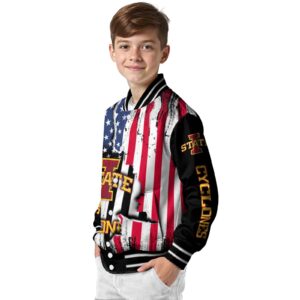 iowa state cyclones patriotic theme black jacket trendy jacketwow