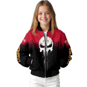 iowa state cyclones punisher skull red black white jacket top rated jacketwow