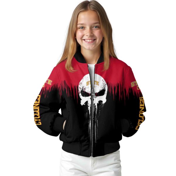 iowa state cyclones punisher skull red black white jacket top rated jacketwow