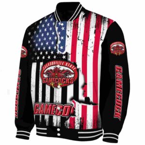 jacksonville state gamecocks patriotic theme black jacket best selling jacketwow