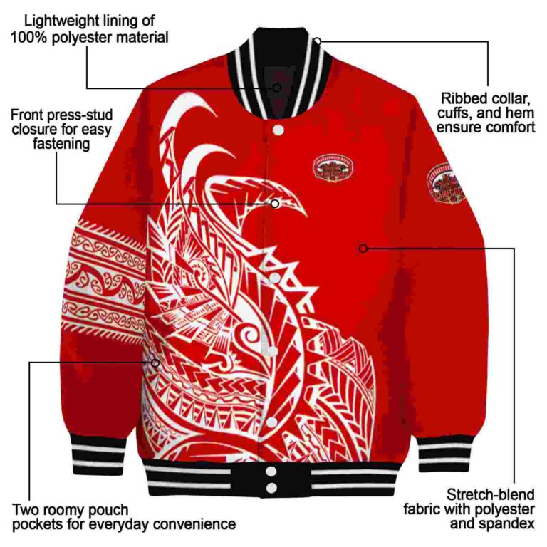 jacksonville state gamecocks tribal art red white black jacket new arrival jacketwow