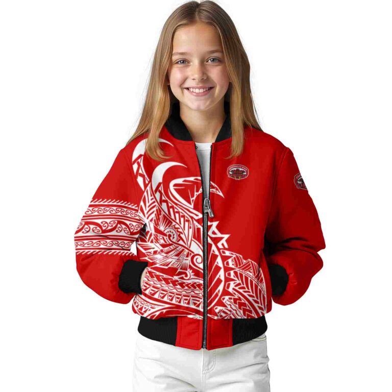 jacksonville state gamecocks tribal art red white black jacket top rated jacketwow