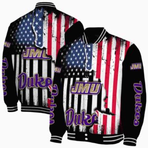 james madison dukes patriotic theme black jacket fashion forward jacketwow