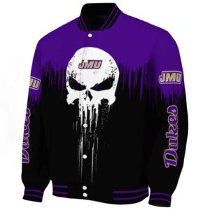 james madison dukes punisher skull purple black white jacket best selling jacketwow