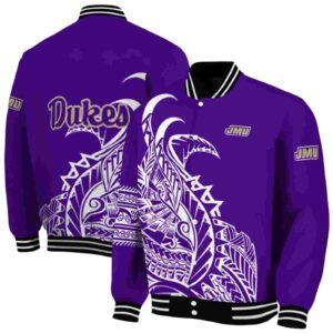 james madison dukes tribal art purple white black jacket fashion forward jacketwow