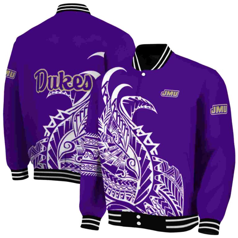 james madison dukes tribal art purple white black jacket fashion forward jacketwow