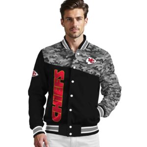 kansas city chiefs camo patchwork black jacket high quality jacketwow
