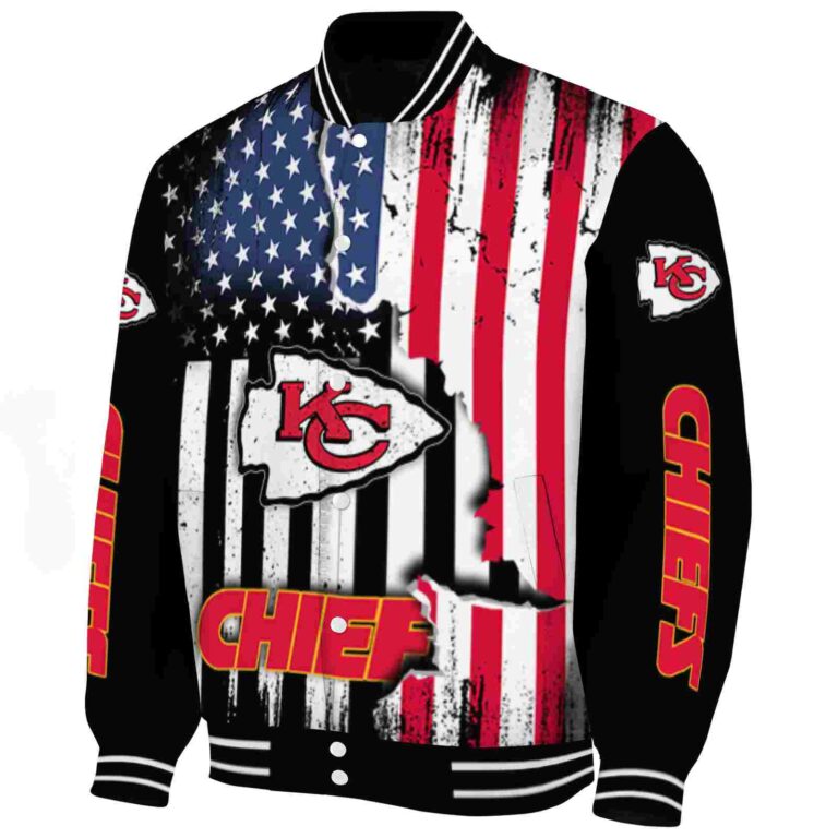 kansas city chiefs patriotic theme black jacket best selling jacketwow
